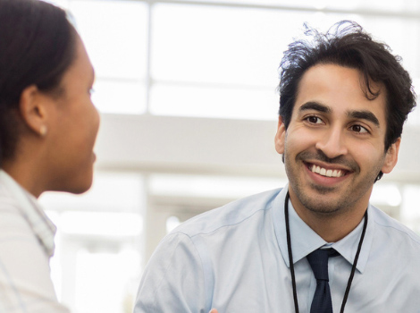 Two neurodiversity associates talking